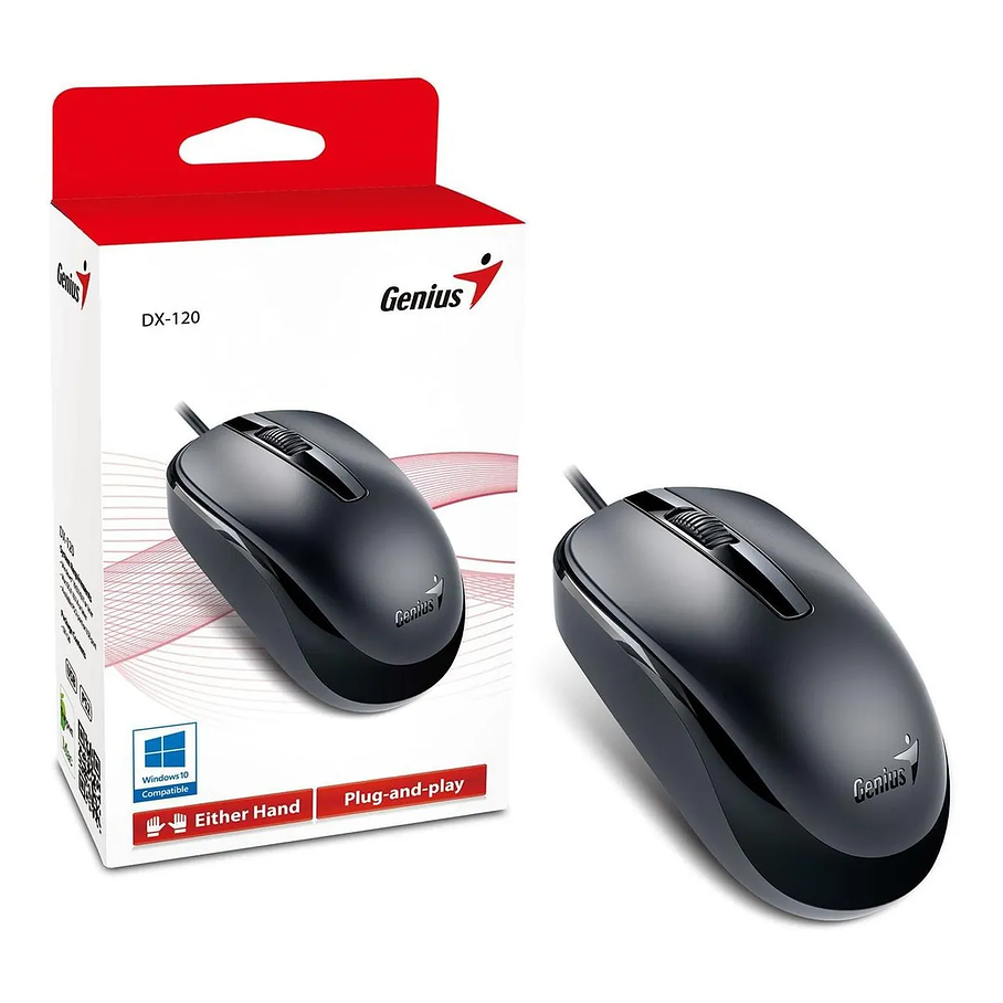 Mouse Con Cable Usb TYPE C Genius Dx-120 Negro 6