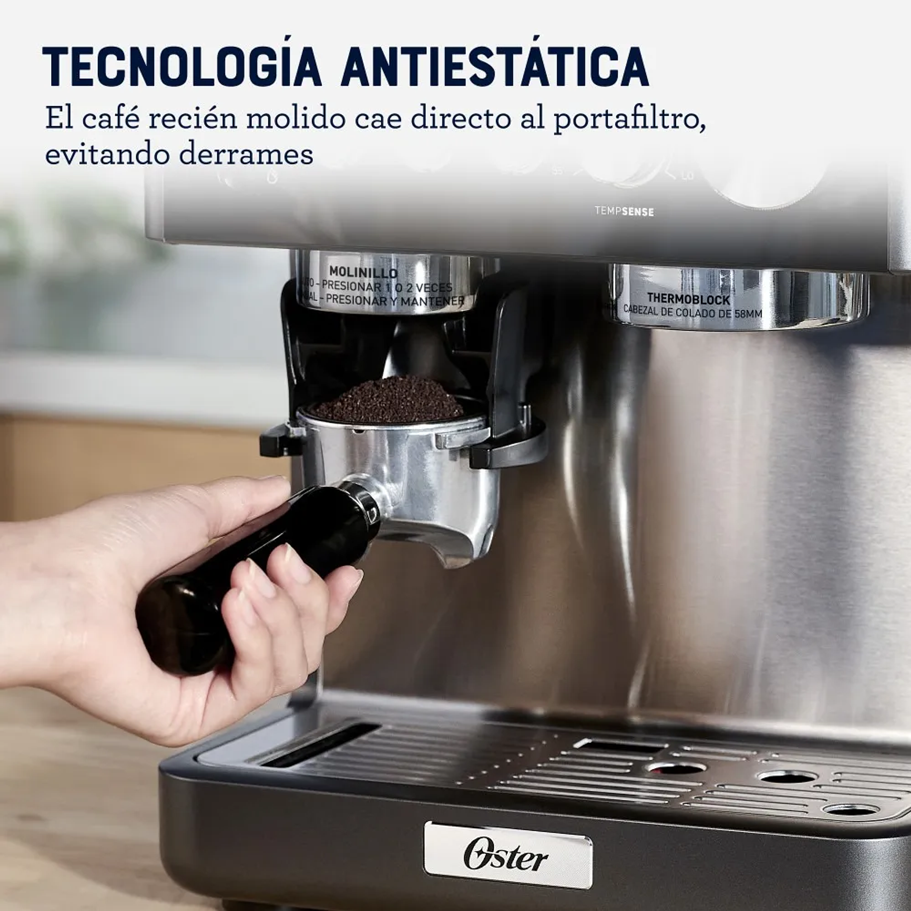 Cafetera Espresso Oster Perfect Brew Bvstem7301 Gris Industrial  5