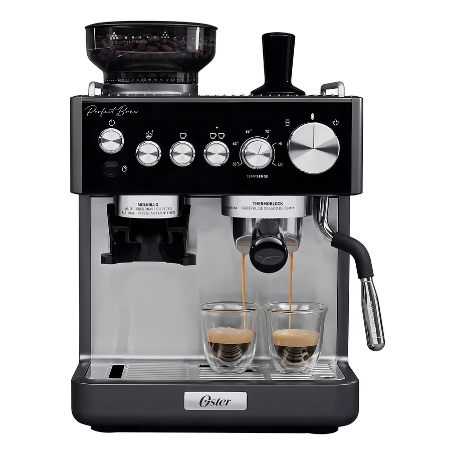 Cafetera Espresso Oster Perfect Brew Bvstem7301 Gris Industrial  1