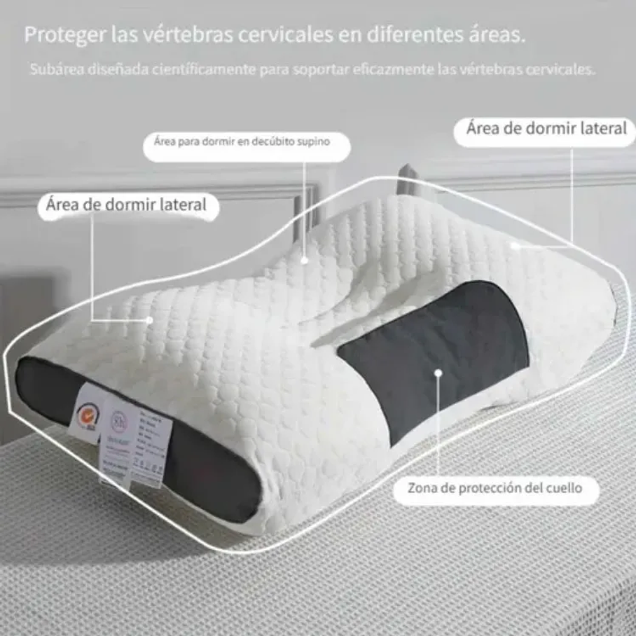 Almohada Ortopédica Cervical Curva Cojín Libre Presión Blanco 3