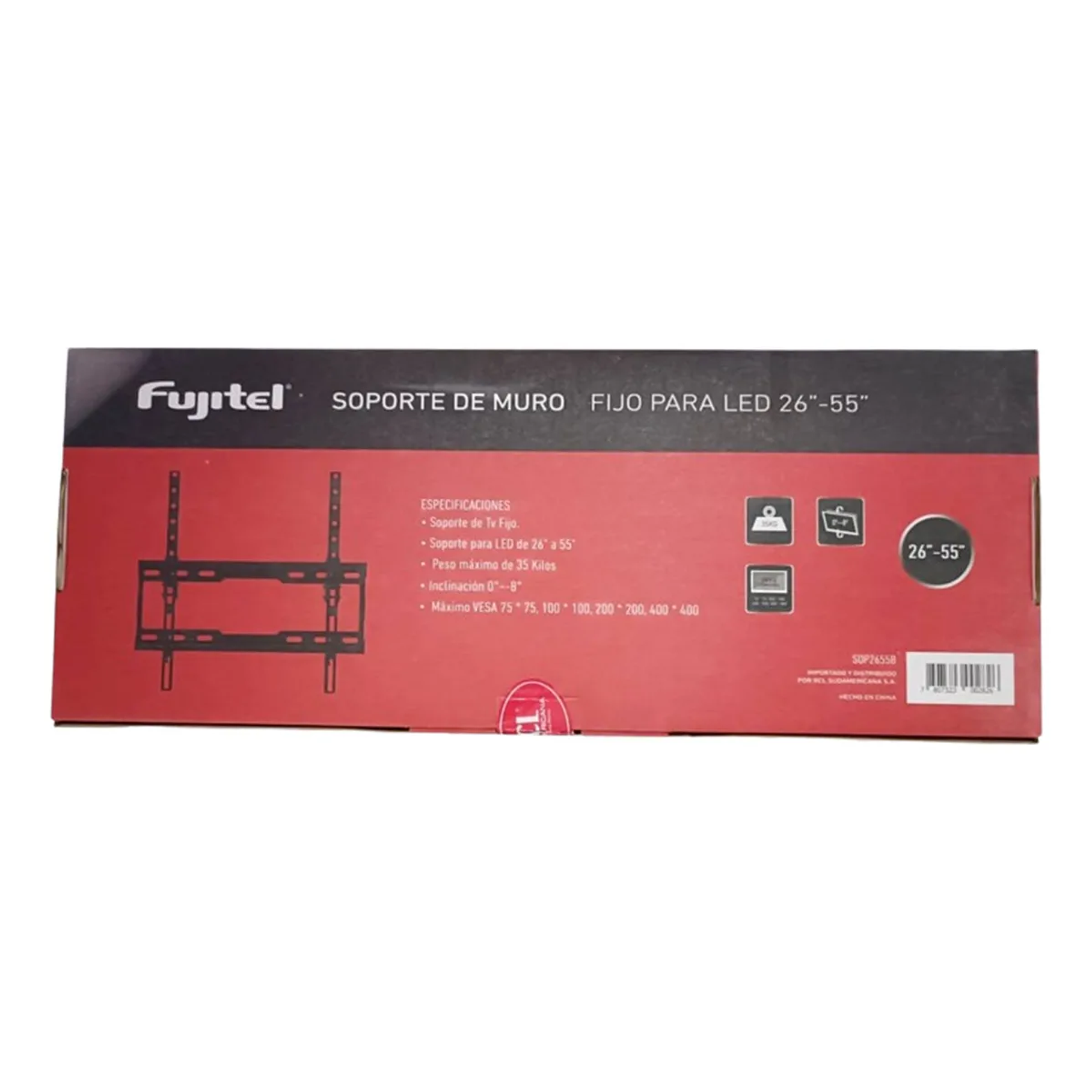 Soporte Fijo Fujitel Pared Para TV LED 26 a 55 Pulgadas VESA 400x400 35kg 3