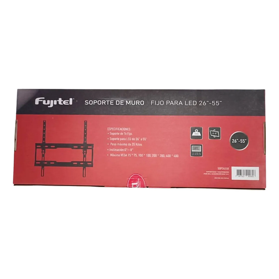 Soporte Fijo Fujitel Pared Para TV LED 26 a 55 Pulgadas VESA 400x400 35kg 3