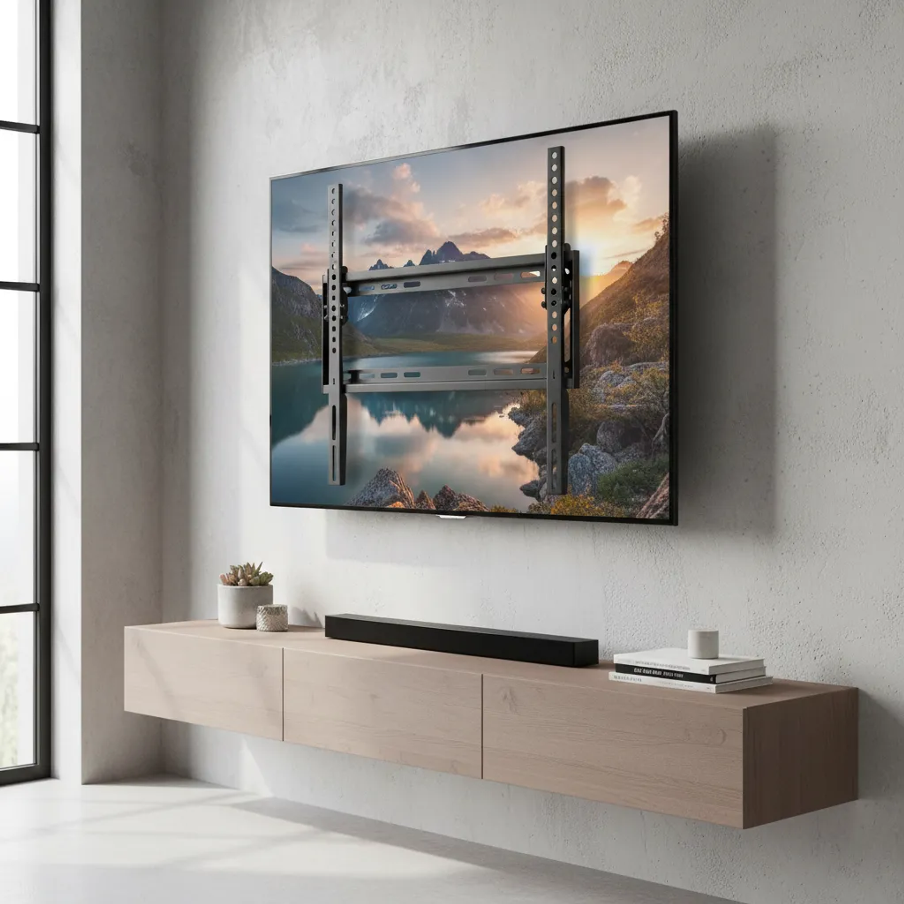 Soporte Fijo Fujitel Pared Para TV LED 26 a 55 Pulgadas VESA 400x400 35kg 4