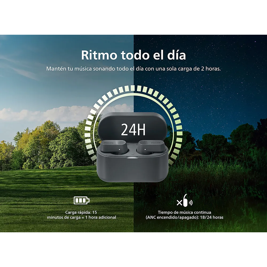 Audífonos Bluetooth Noise Cancelling Philips Tat3509 True Wireless 24 Horas Autonomía 11