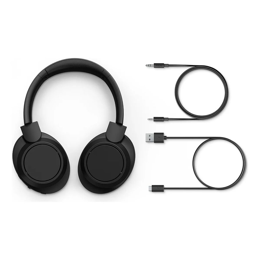 Audífonos Inalámbricos Bluetooth Philips Noise Cancelling TAH6509 Headband Color Negro - Supraaurales ANC 70H 2