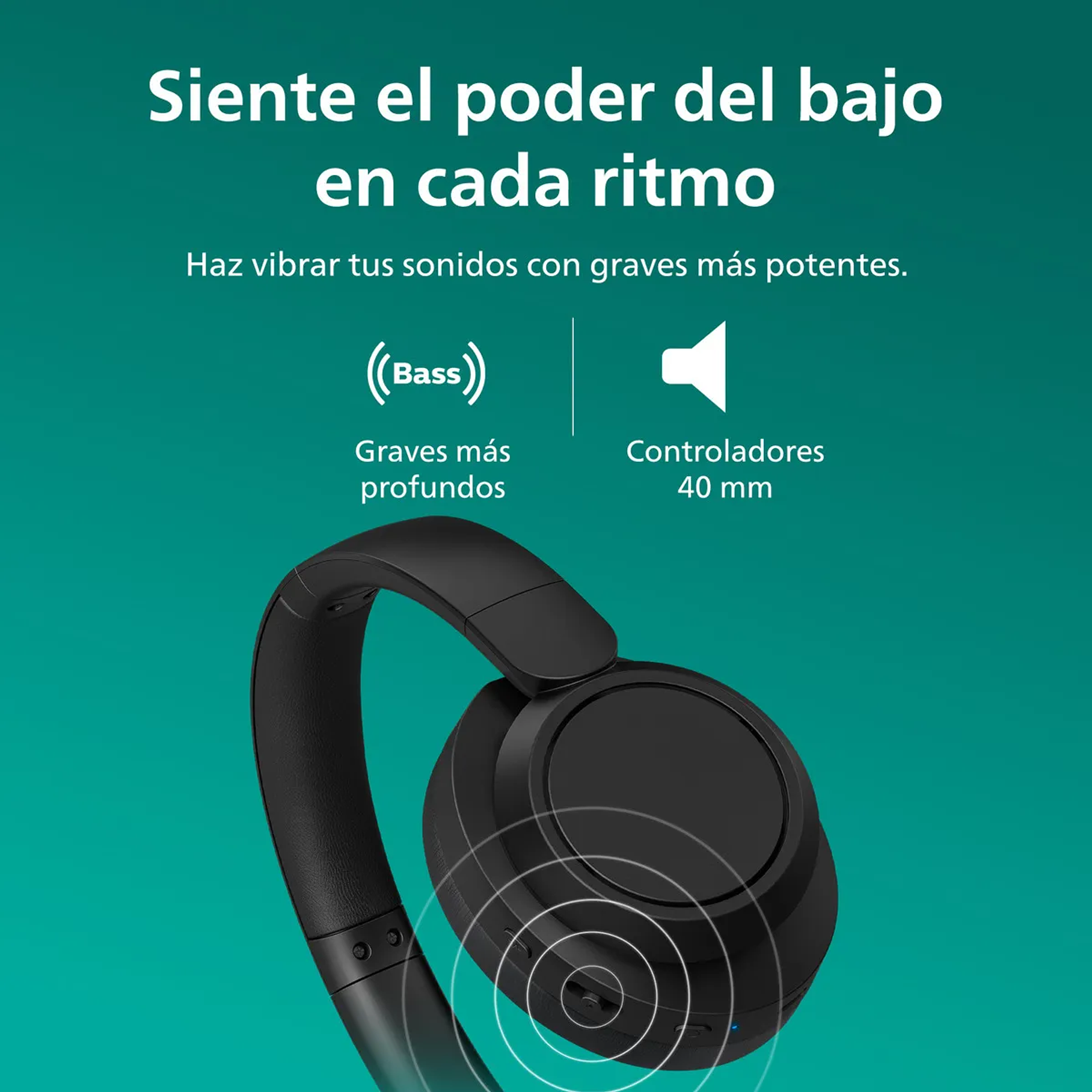Audífonos Inalámbricos Bluetooth Philips Noise Cancelling TAH6509 Headband Color Negro - Supraaurales ANC 70H 4