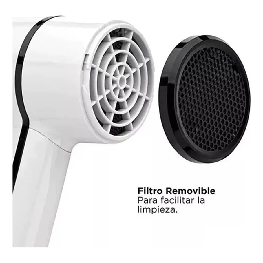 Secador Pelo Compacta Revlon 5296-la2 Crystal Blanco 2000w 6