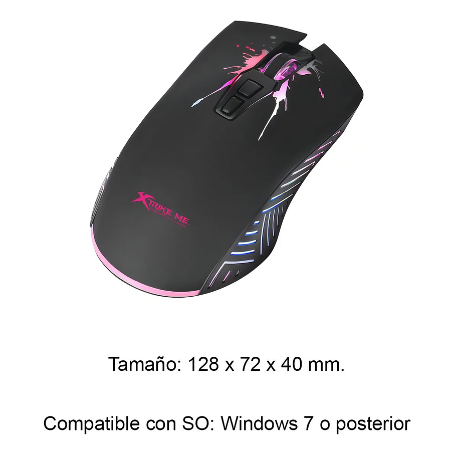 Mouse Gamer Xtrike Me Pro 7200dpi Gm-215 Color Negro 9