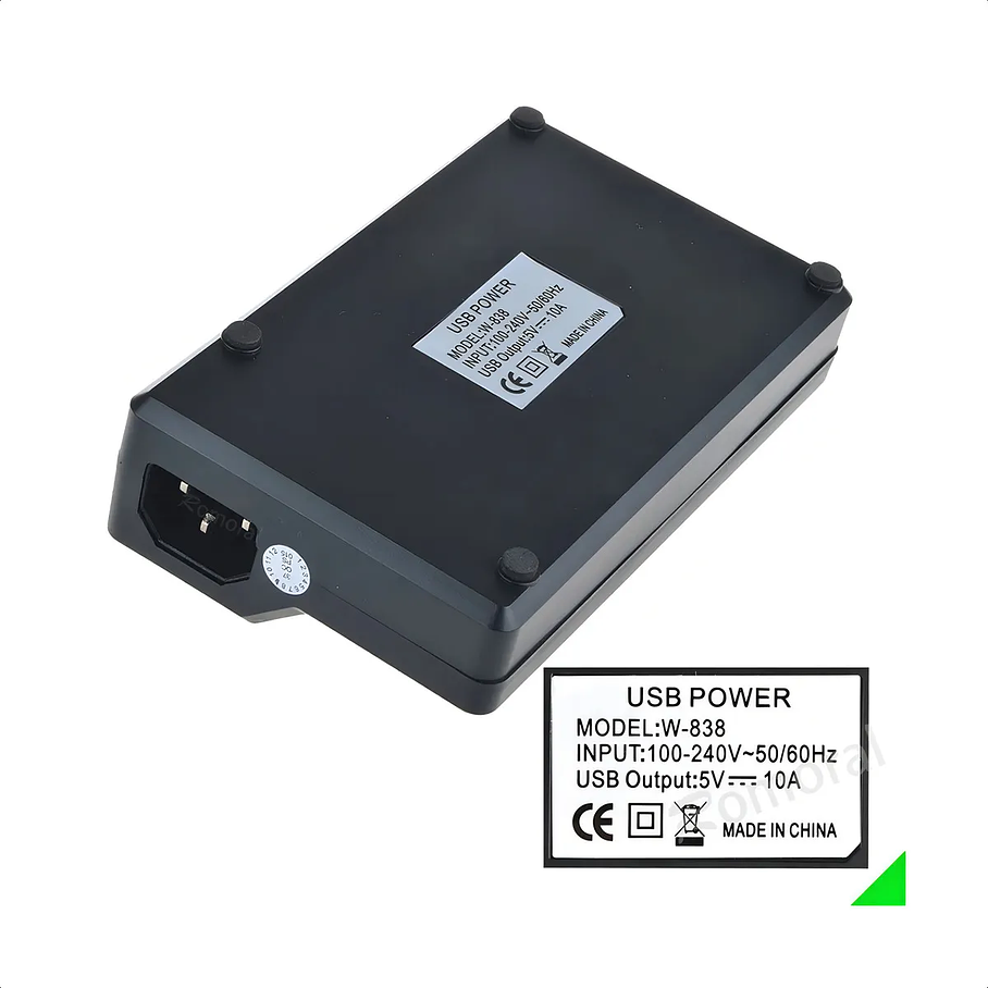 Cargador Múltiple Usb 10 Puertos Carga Rápida 5v 12a 3