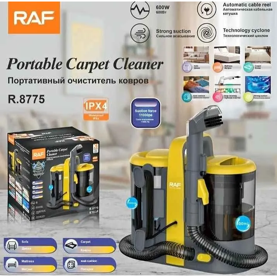 Aspiradora Raf Seco Húmedo Vertical Alfombra Tapizados 8