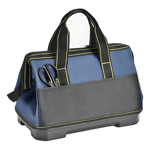 Bolso Herramientas Semi Rígido Electricista Multibolsillos 38x21x26 cm