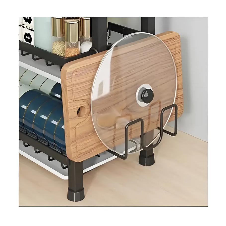 Secador Escurridor De Platos 2 Niveles Color Negro Metalico 6