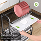 Rack Escurridor Organizador Cocina Secador Platos 3 Niveles Negro - Miniatura 4