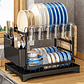 Escurridor De Platos 2 Niveles Secador Loza Inoxidable Rack Organizador De Cocina - Miniatura 2