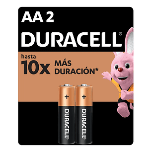 Pila Duracell Aa, (2 Pilas, Batería Doble A, Dura Más)