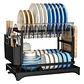 Escurridor De Platos 2 Niveles Secador Loza Inoxidable Rack Organizador De Cocina - Miniatura 1