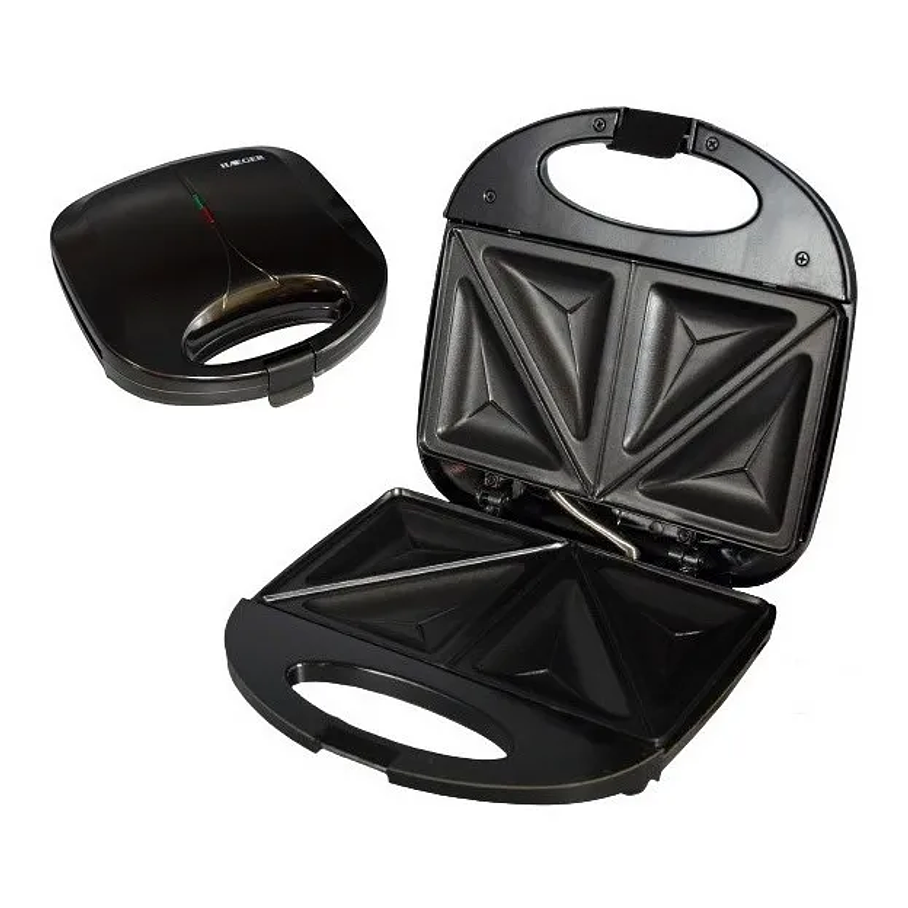 Sandwichera Electrica Tostadora De Pan Color Negro Tostadora Panini 4