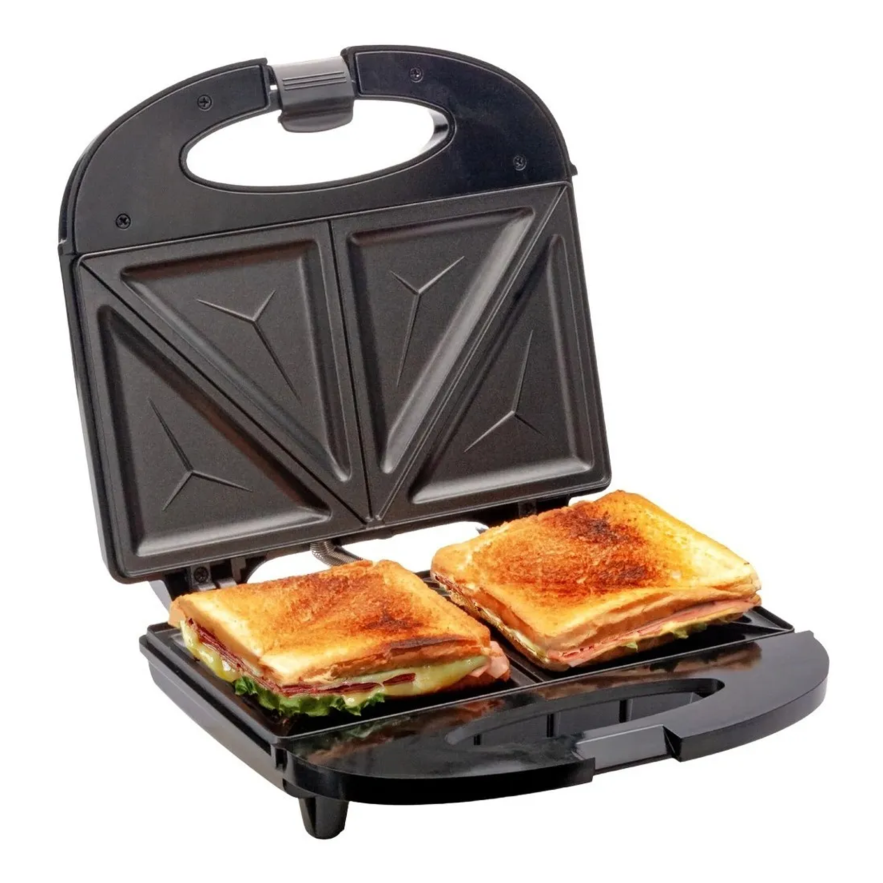 Sandwichera Electrica Tostadora De Pan Color Negro Tostadora Panini 1