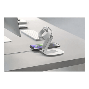 Base Carga Inalámbrica Dusted 2 En 1 Rápida 15W Compatible Con iPhone Reloj Watch