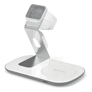Base Carga Inalámbrica Dusted 2 En 1 Rápida 15W Compatible Con iPhone Reloj Watch