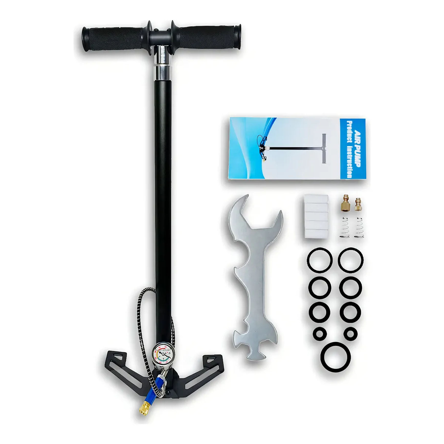 Bombín Pcp 4 Etapas 4500 Psi Inflador Pcp Bombín Neumáticos Color Negro 1