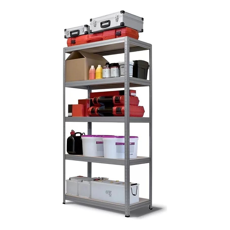 Estante Metalico 180cm X 90cm X 40cm Marca Eoland Organizador Plateado De 5 Niveles Facil Ensamblado Multiuso Escritorio Madera Mdf Alta Calidad Repisas Estanterias Organizadoras 1