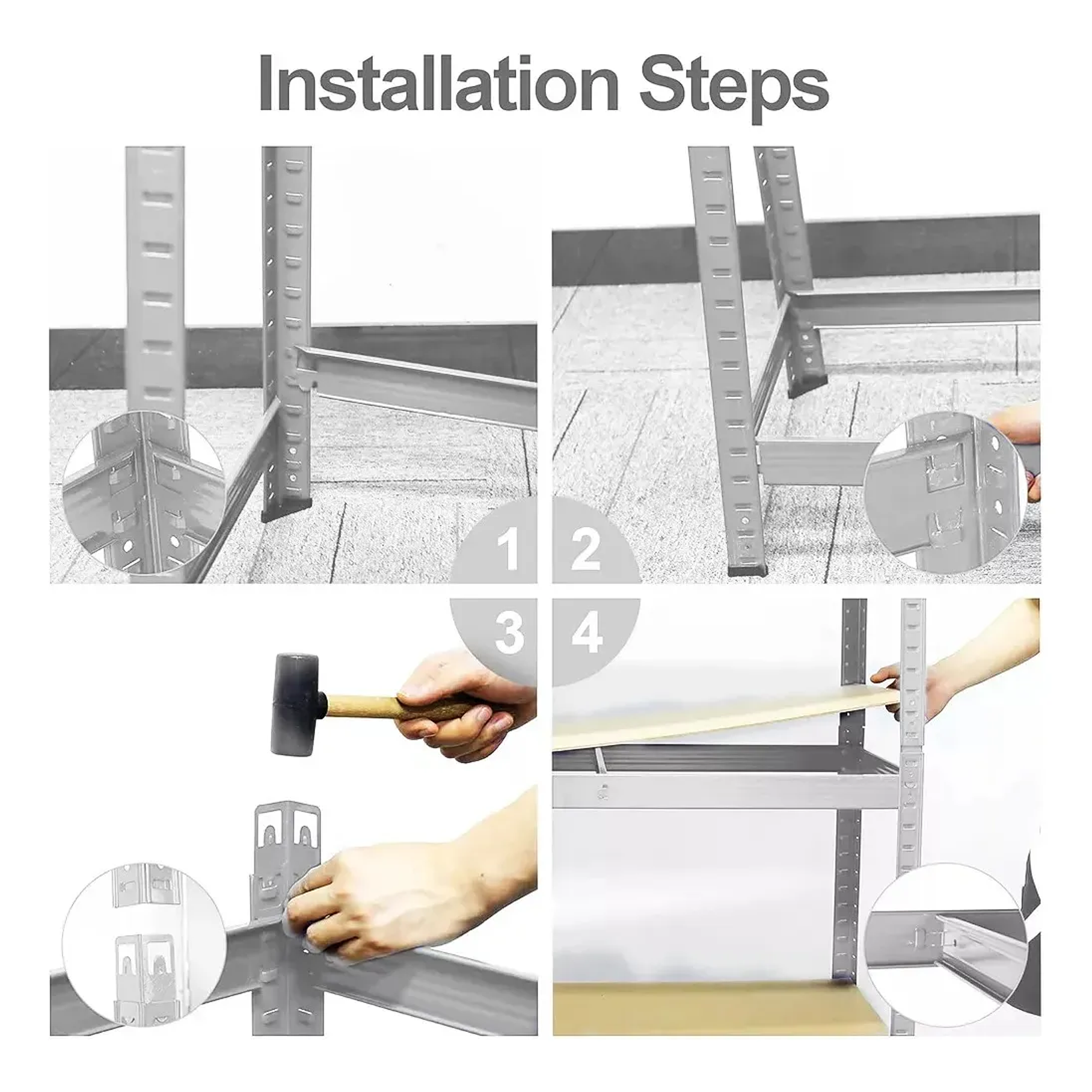 Estante Metalico 180cm X 90cm X 40cm Marca Eoland Organizador Plateado De 5 Niveles Facil Ensamblado Multiuso Escritorio Madera Mdf Alta Calidad Repisas Estanterias Organizadoras 6
