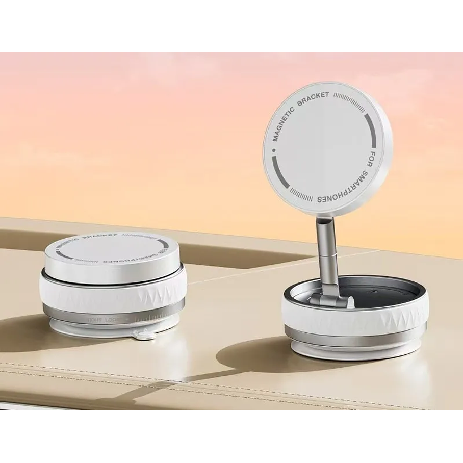 Soportes Universales Para Teléfono De Coche Vidvie Hc1549 Blanco Magnético 3