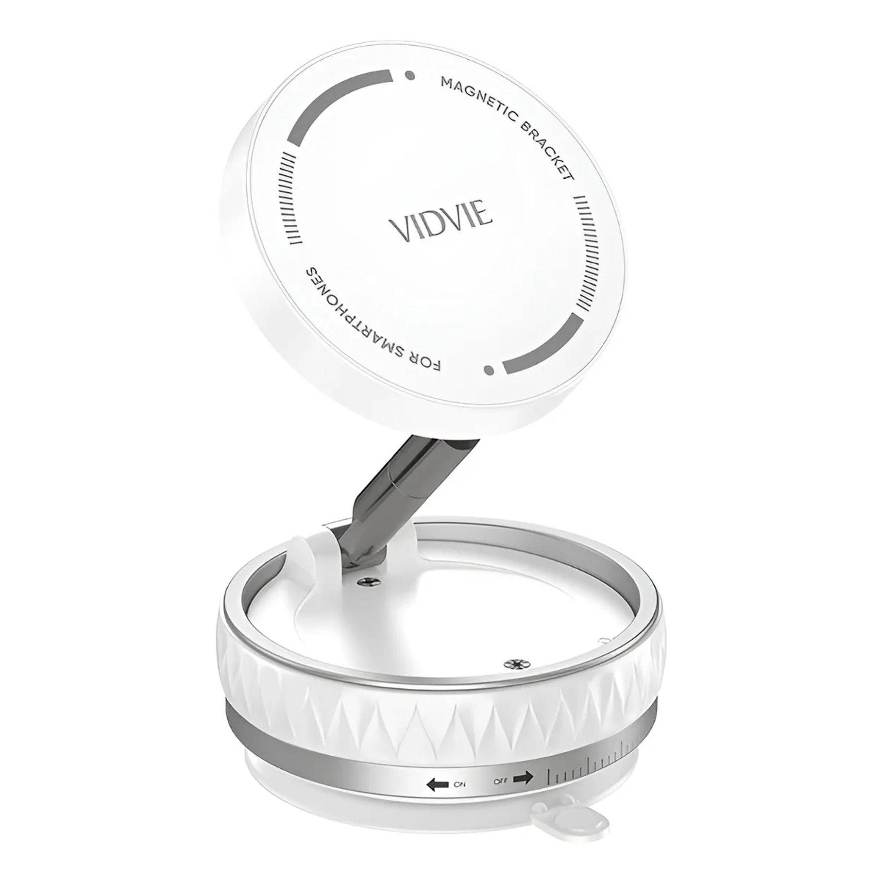 Soportes Universales Para Teléfono De Coche Vidvie Hc1549 Blanco Magnético 2