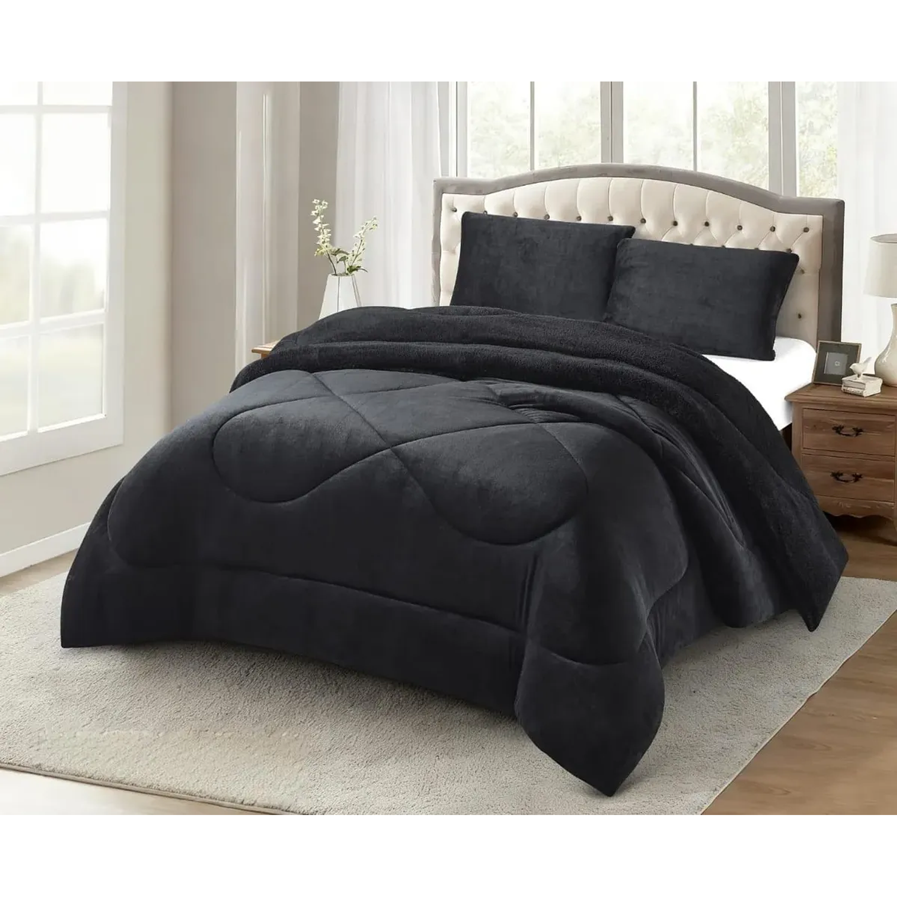 Cobertor Plumón Invierno Liso Cama 2 Plazas Cubre Cama Liso 1