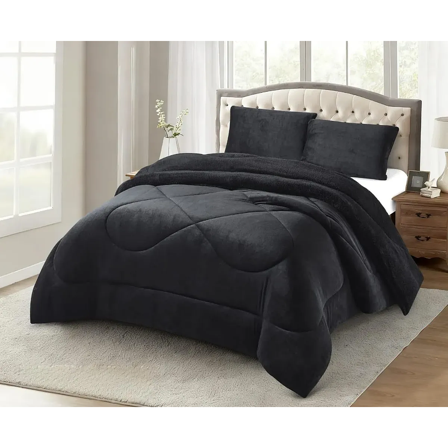 Cobertor Plumón Invierno Liso Cama 2 Plazas Cubre Cama Liso 1