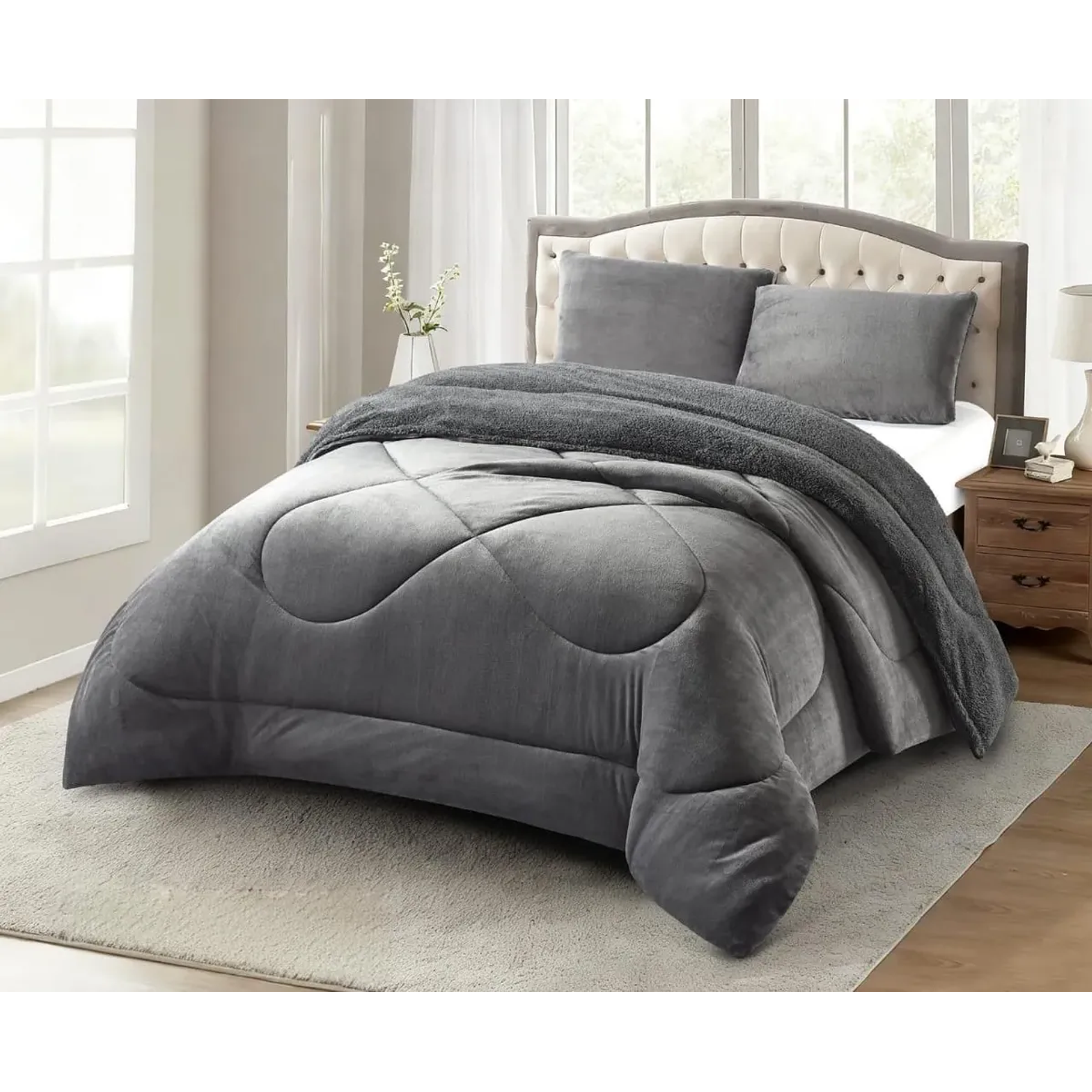 Cobertor Plumón Invierno Liso Cama 2 Plazas Cubre Cama Liso 14