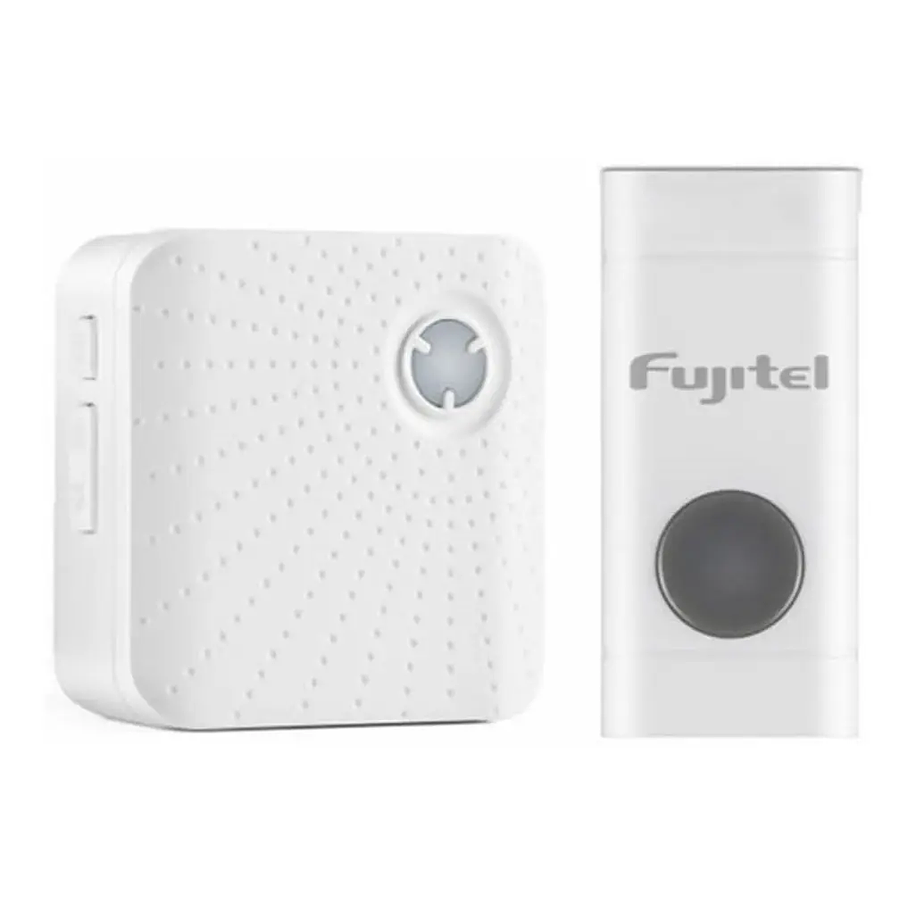 Timbre Inalámbrico Fujitel Doble Receptor 52 Melodías Blanco 180m 3