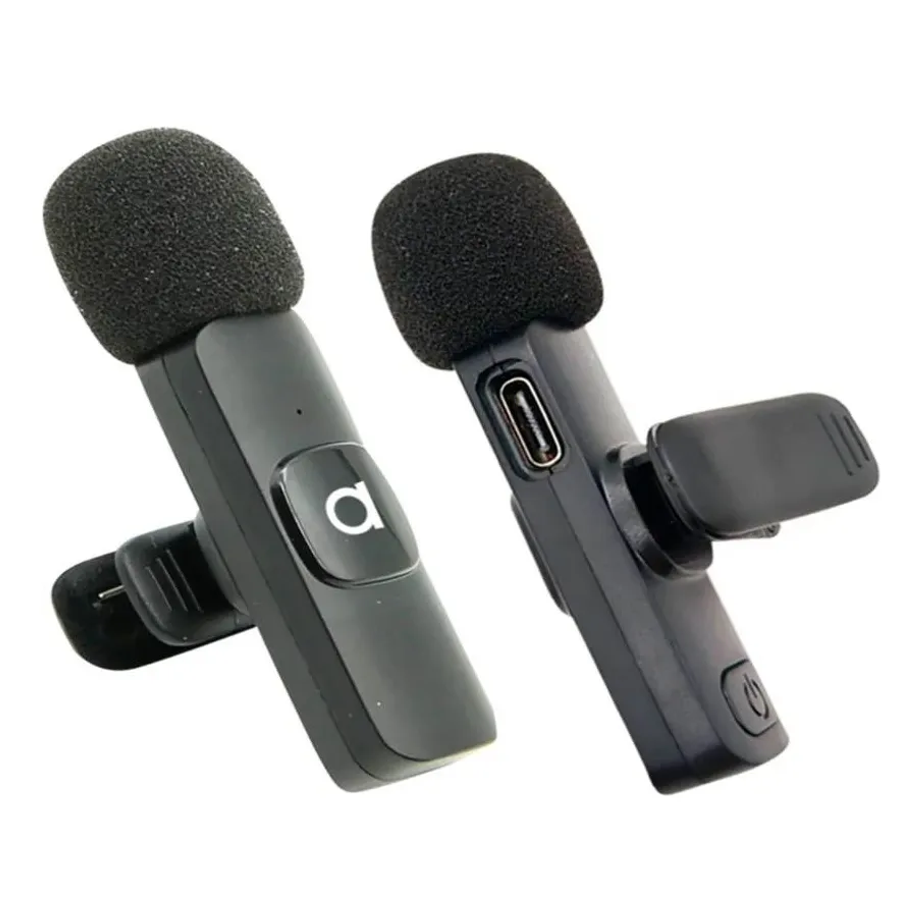 2 Microfonos Solapa Inalambricos Usb C Smartphone Audiolab Negro 1