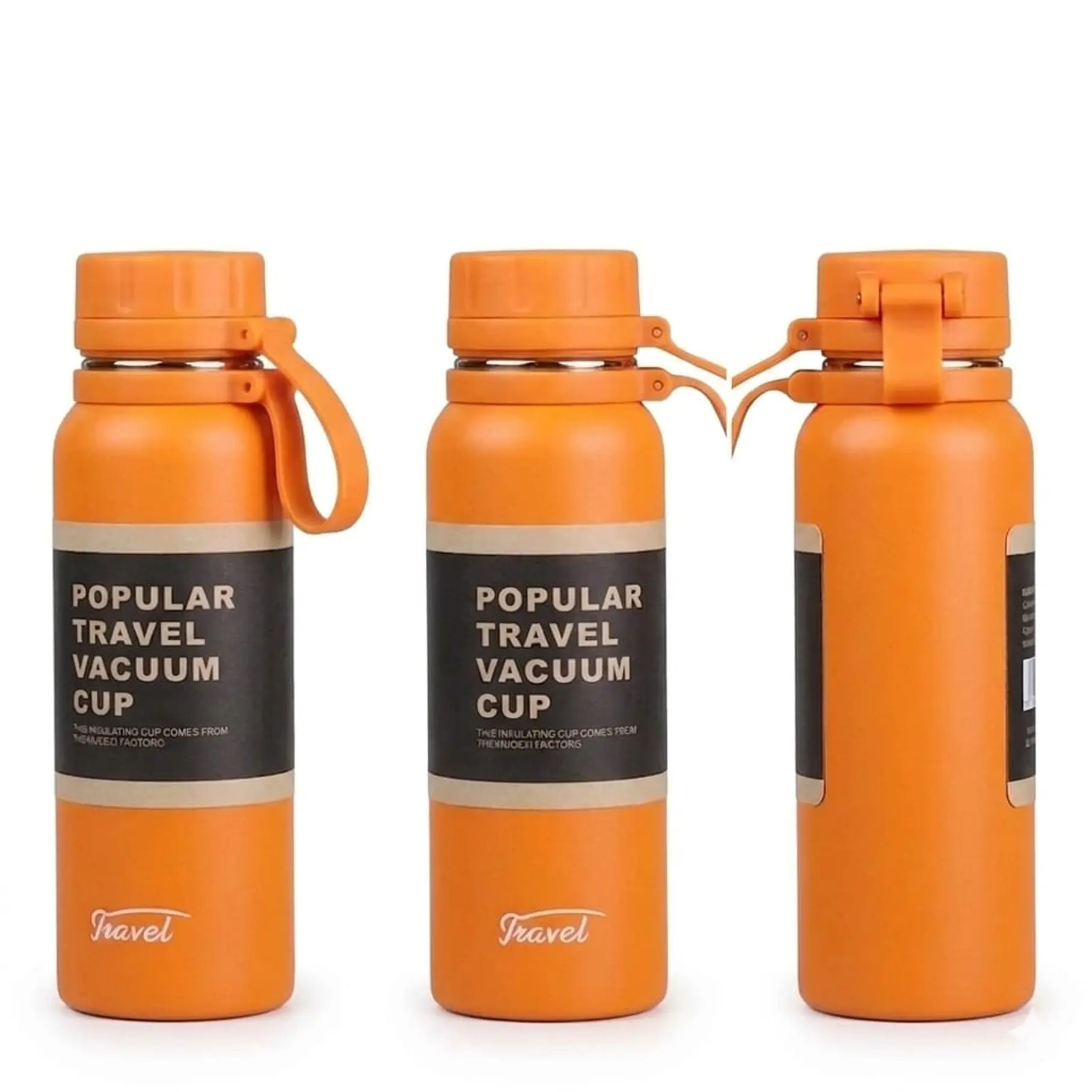 Botella Térmica Termo 650 ml Antiderrame Frío Calor Hermética Gym Camping Termo Aventura Asa Agarradera  4