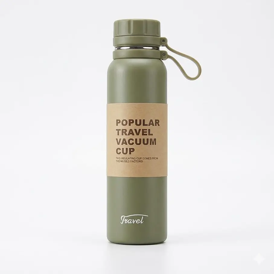 Botella Térmica Termo 650 ml Antiderrame Frío Calor Hermética Gym Camping Termo Aventura Asa Agarradera  14