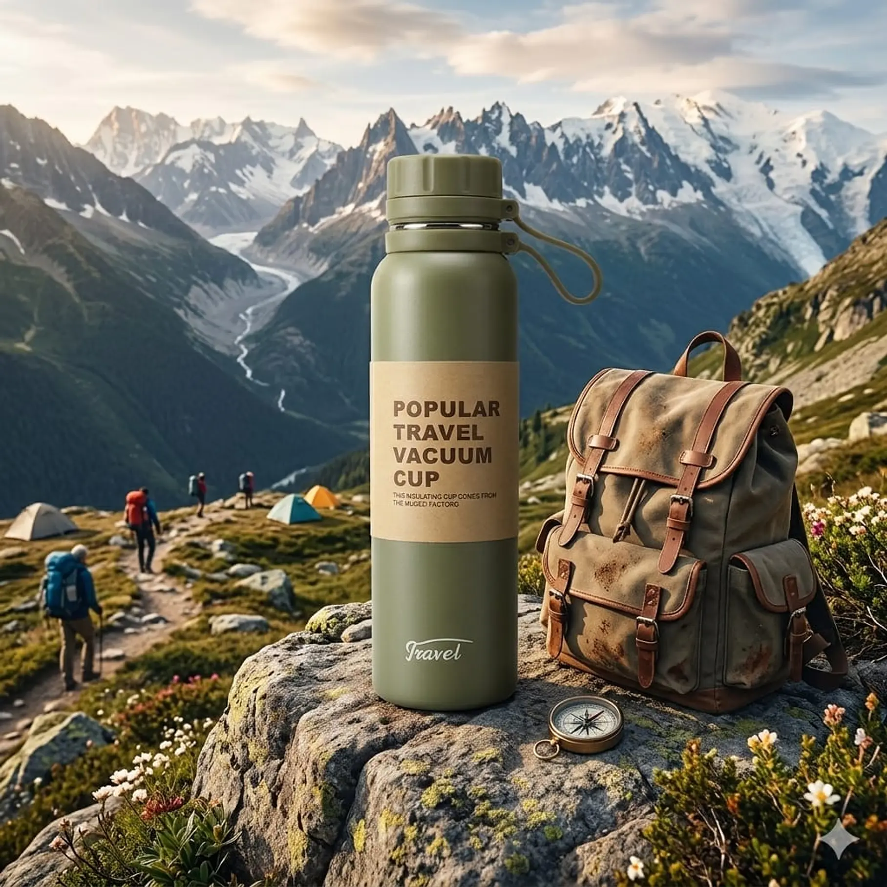 Botella Térmica Termo 650 ml Antiderrame Frío Calor Hermética Gym Camping Termo Aventura Asa Agarradera  16