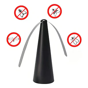 Abanico Ventilador Repelente De Moscas Portatil- Color Negro