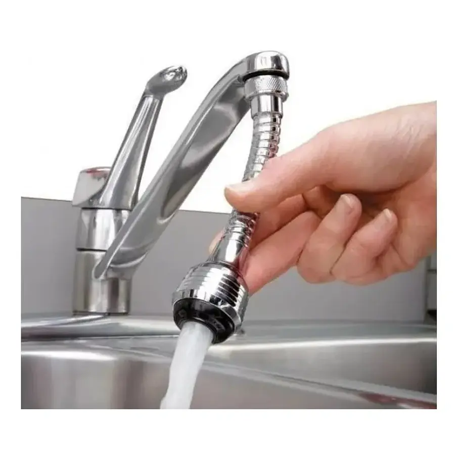 Extension Flexible Llave Agua 360 Cocina Baño Color Plateado 5