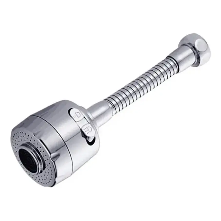 Extension Flexible Para Lavaplatos Grifo 360 De Cocina Acabado Brillante Color Plateado 1