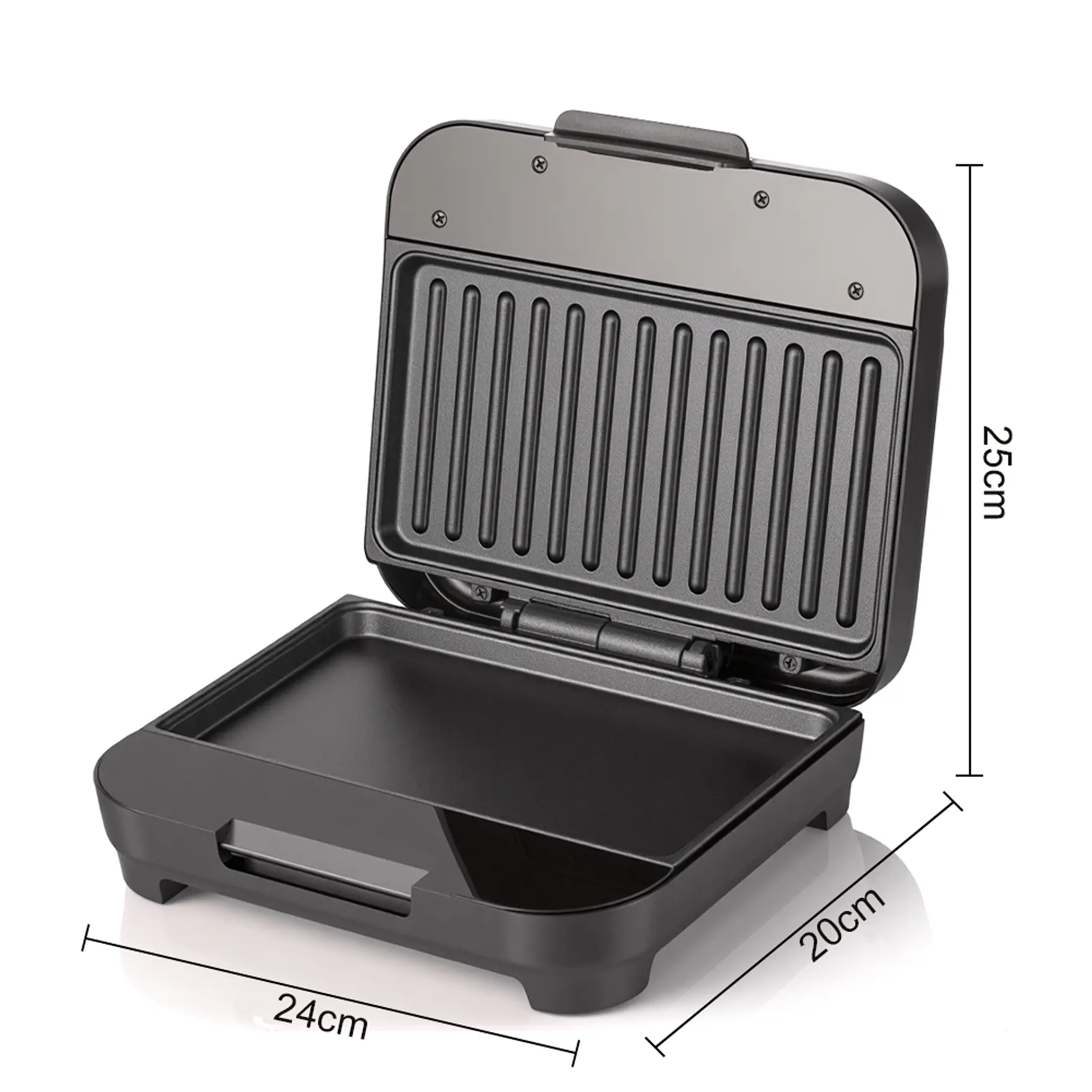 Sandwichera Compacta Raf, Platos Hondos, Negro, R2584T Placa Lisa, Placa Grill 2RL Sandwichera Viral Tendencia Pan Carne y Mas Alimentos 5