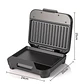 Sandwichera Compacta Raf, Platos Hondos, Negro, R2584T Placa Lisa, Placa Grill 2RL Sandwichera Viral Tendencia Pan Carne y Mas Alimentos - Miniatura 5