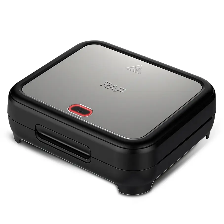 Sandwichera Compacta Raf, Platos Hondos, Negro, R2584T Placa Lisa, Placa Grill 2RL Sandwichera Viral Tendencia Pan Carne y Mas Alimentos 2