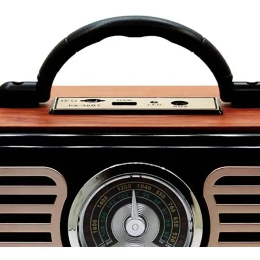 Radio Analógica Audiolab BTRETRO05 AM FM SW Bluetooth Portátil USB SD 4