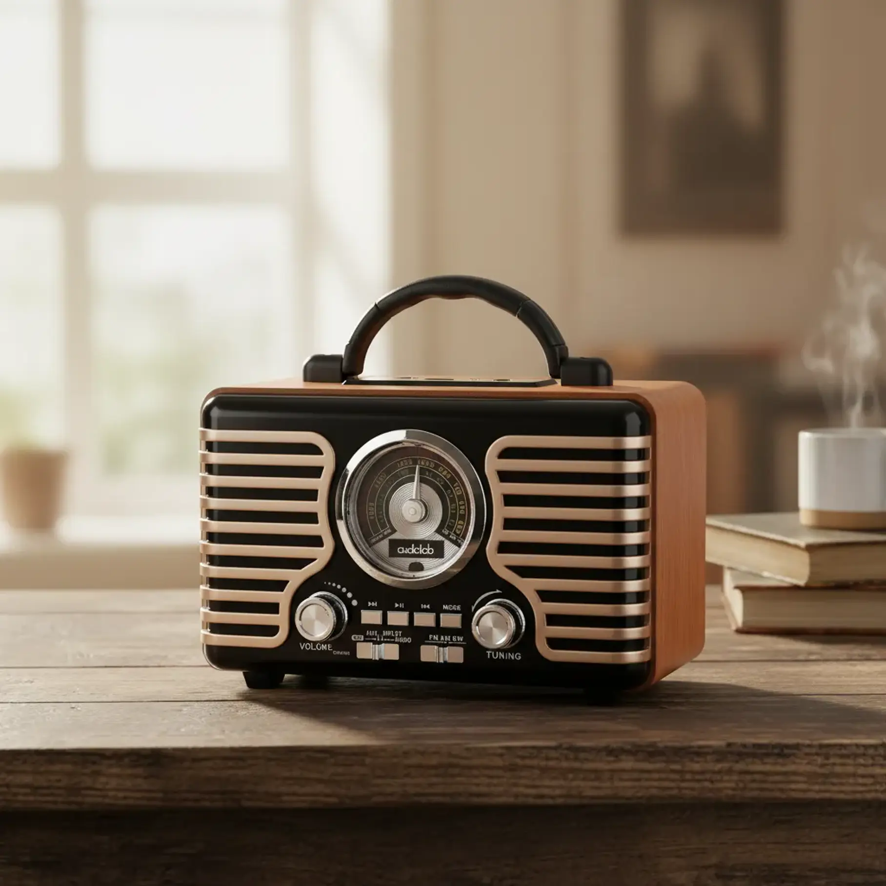 Radio Analógica Audiolab BTRETRO05 AM FM SW Bluetooth Portátil USB SD 5