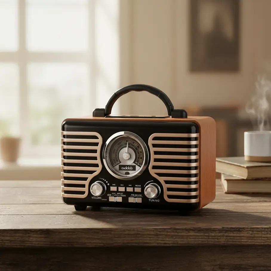 Radio Analógica Audiolab BTRETRO05 AM FM SW Bluetooth Portátil USB SD 5
