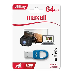 Pendrive Maxell Key Flix 64gb Usb 2.0 Azul 