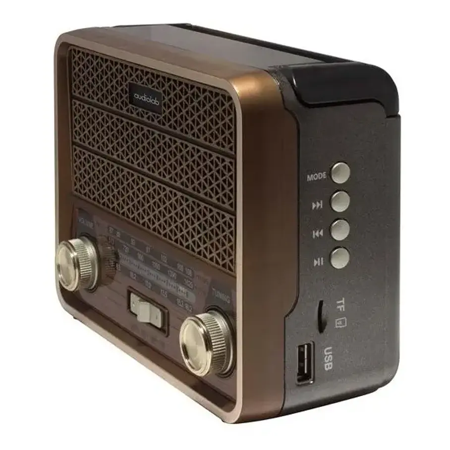 Radio Portatil Mini Retro Bluetooth Audiolab Vintage Usb Sd 2