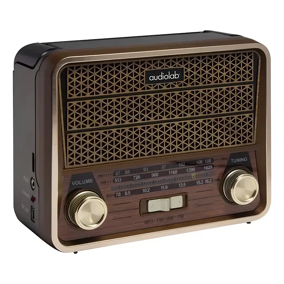 Radio Portatil Mini Retro Bluetooth Audiolab Vintage Usb Sd 1