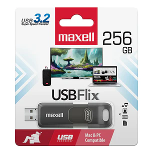 Pendrive Usb Maxell Flix 256gb 3.2 Almacenamiento Speed 